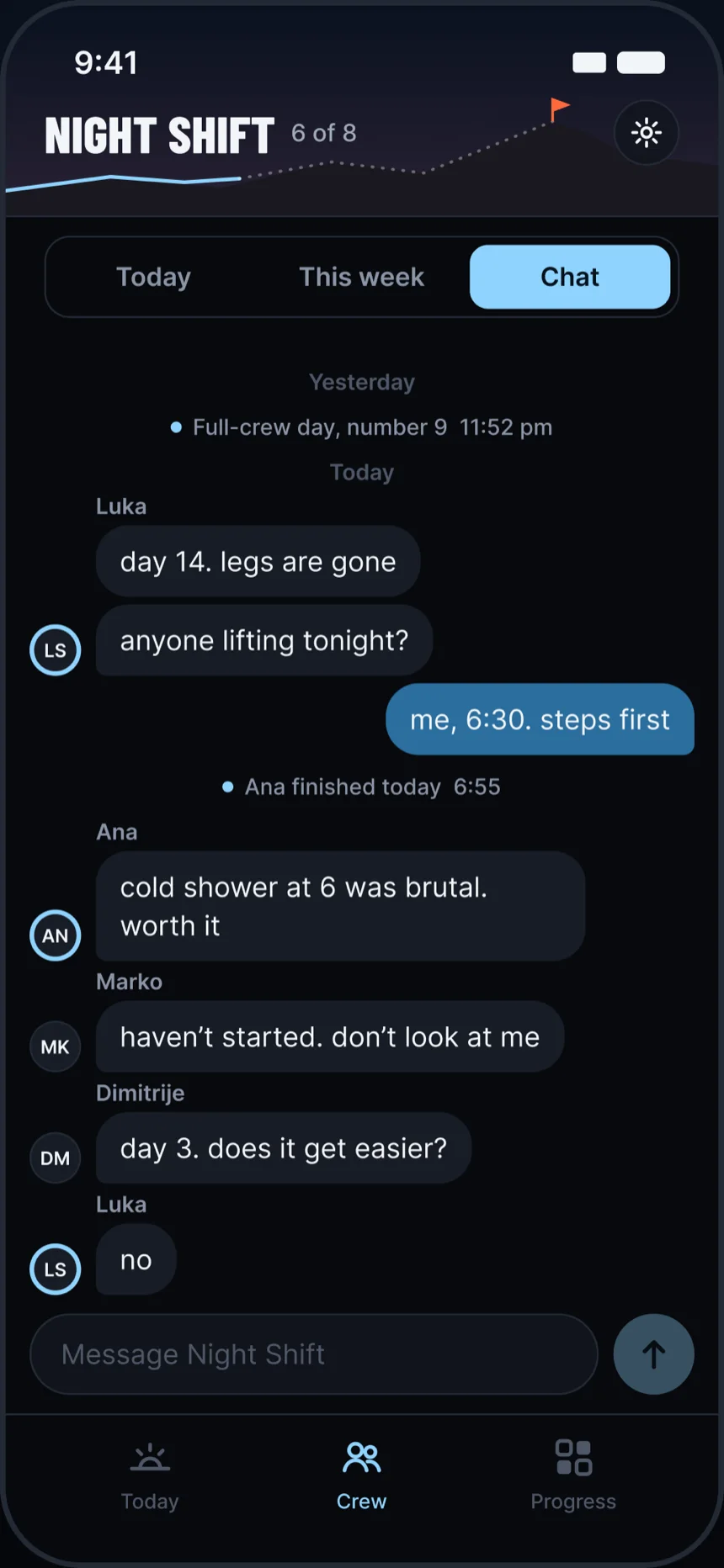 Night Shift chat: day 14. legs are gone. Anyone lifting tonight?